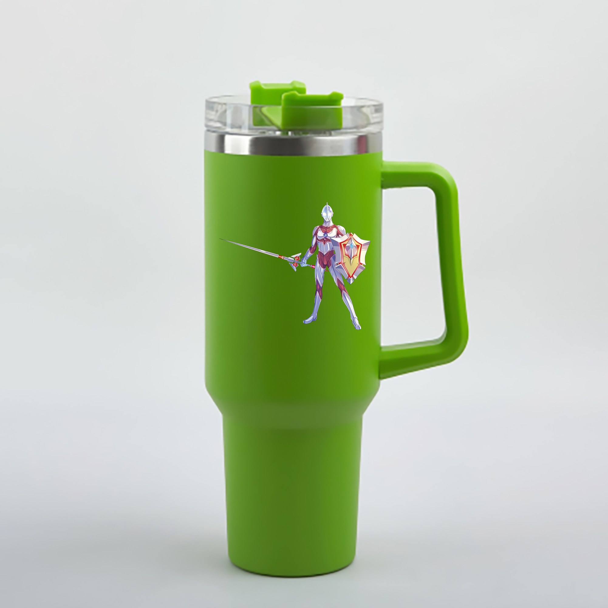 （画像用） ウルトラマン Ultraman 1200mL車用タンブラー - クリスタルステッカー（プラスチックストロー付き）